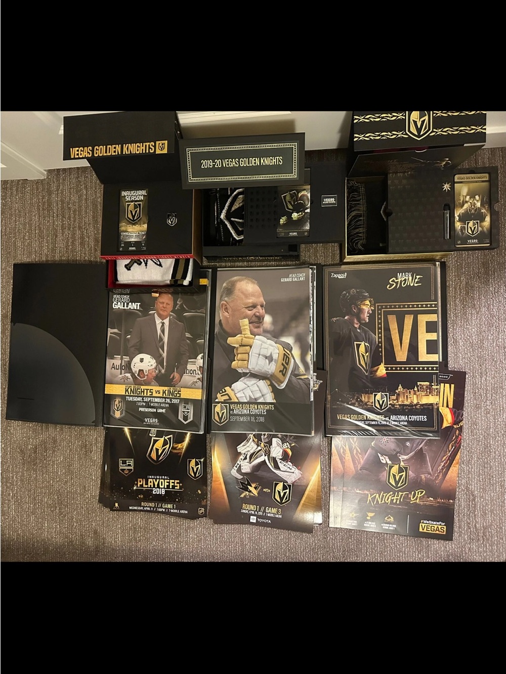 Vegas Golden Knights Memorabilia Collection - Black & Gold (Season 1, 2 &3)